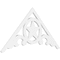 Ekena Millwork Pitch Austin Architectural Grade PVC Gable Pediment, 48"W x 24"H x 1"P (12/12) GPP048X024X100AUS - alternate 1